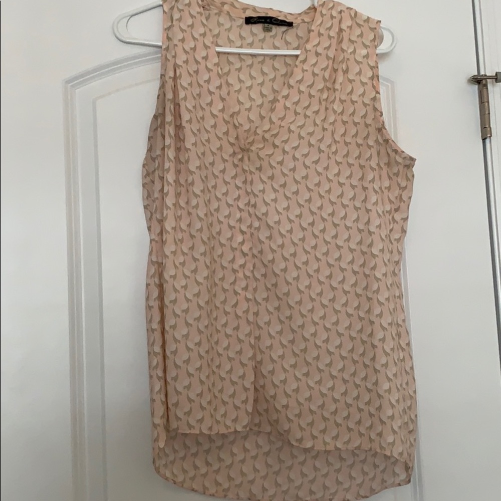 Pink sleeveless top
